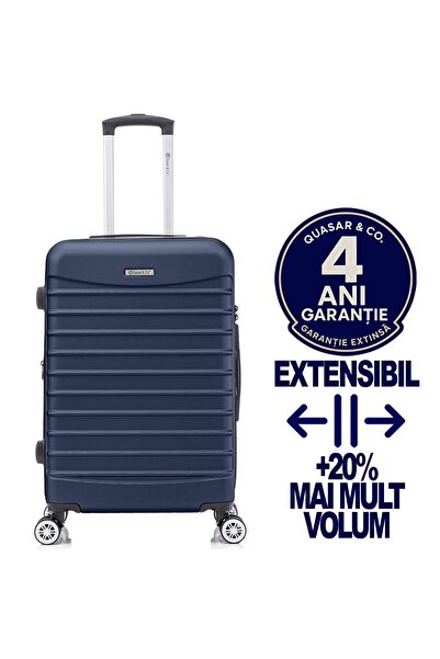 Quasar & Co. Troler Mediu Extensibil, troller Line,66x41x26-31cm, bagaj de ca...