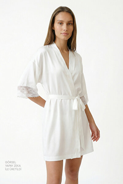 Penti Off-White Bridal Charming Morning Gown