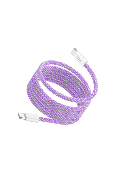 Bix T4CC 65W USB-C to USB-C Manyetik Tasarımlı Örgülü Hızlı Şarj ve Data Kabl...