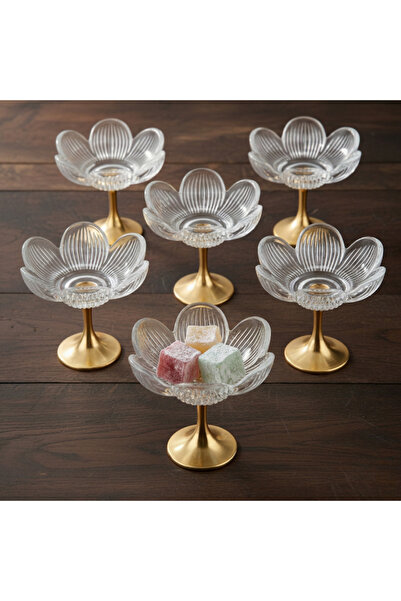 Elista Lotus Metal Ayaklı Sunumluk 6 Lı Sade