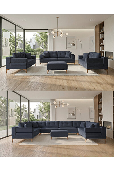 Velura Home & Living Zeri 3+3+3 Yataklı Puzzle Modüler U Köşe Koltuk Takımı &...
