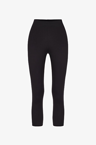 Penti Colanți negri cu talie înaltă Miracle Fit Crop