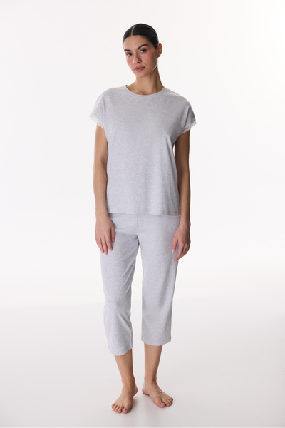 Penti Light Gray Capri Pajama Set
