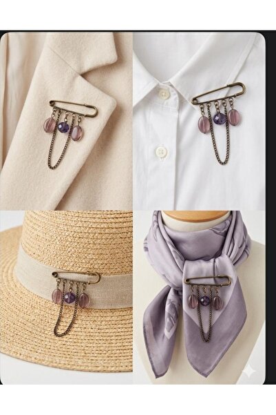 AYFAACCESSORIES OTANTİK GÖRÜNÜMLÜ ÇENGELLİ İĞNE BROŞ