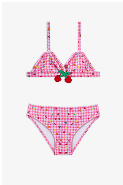Penti Pink Girls' Picnic Triangle Bikini Set