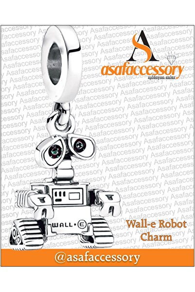 asaf Wall-e robot charm | gümüş kaplama
