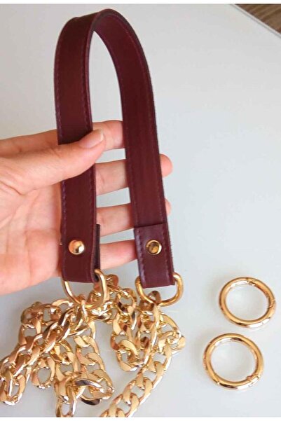 angel çanta aksesuar Λαβή τσάντας από συνθετικό δέρμα με ραμμένη ελαφριά χρυσ...