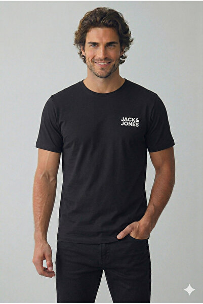Jack & Jones Ανδρικό μπλουζάκι με κοντό μανίκι και λογότυπο Corp με στάμπα