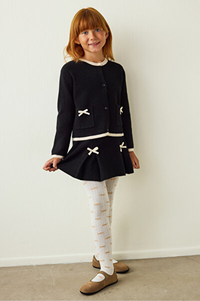 Penti Маршмелоу момичешки чорапогащи от памук 100 дени с панделки