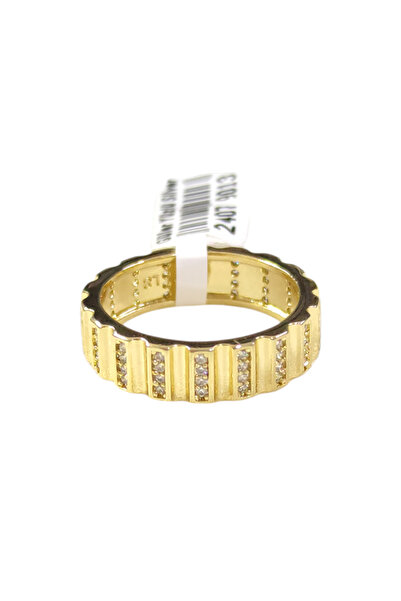 Güler Yüzlü Silver Xuping 6 mm Stone-Set Wedding Ring Gold - 17