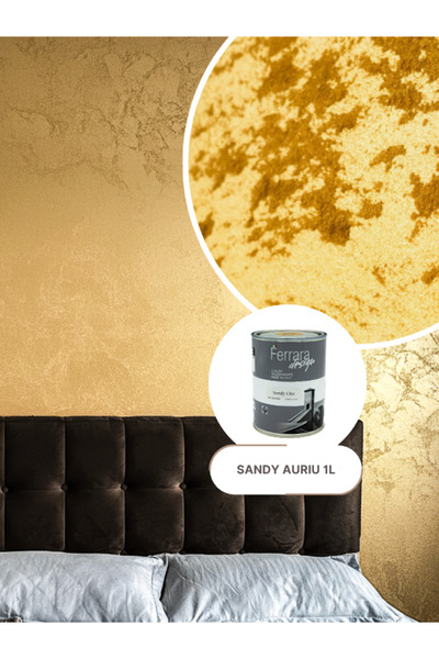Ferrara Design Vopsea decorativa perlata Sandy, Ferrara Design, culoare aurie...