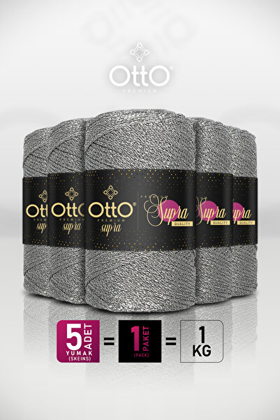Otto Premium Simli Supra - Açık Gri - Sim - 5'li Paket - 3mm/200gr/260m - Çan...