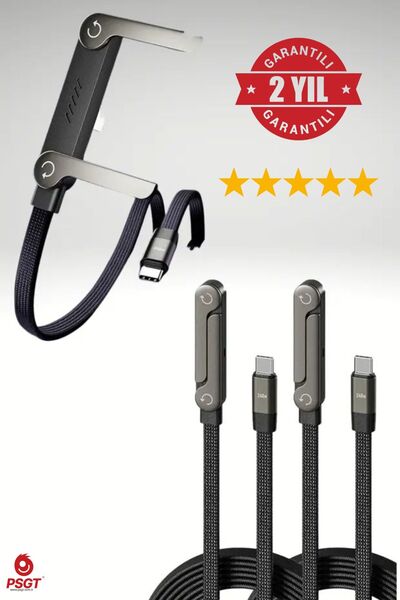 PSGT 240W Ultra Hızlı Type-C Şarj Data Kablosu Katlanabilir Standlı Ergonomik...