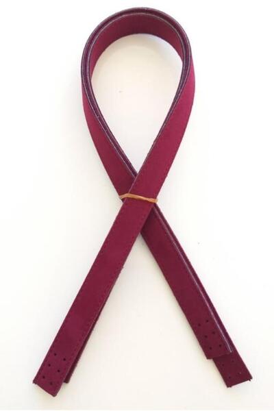 angel çanta aksesuar Suede umjetna koža, bordo crvena, dvostruka ručka, 80x2 cm