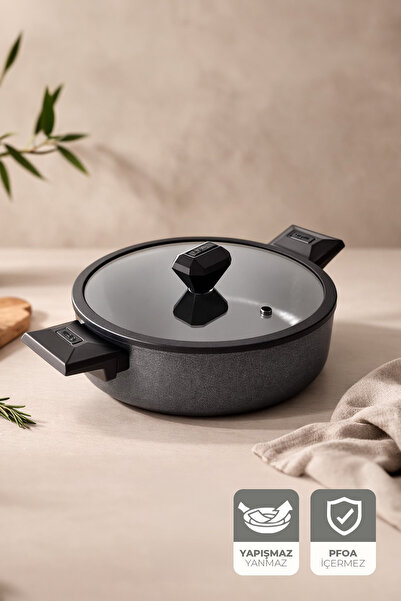 Kitchen Life وعاء جيجيلي كريستيل تيتانيوم للطهي 28 سم