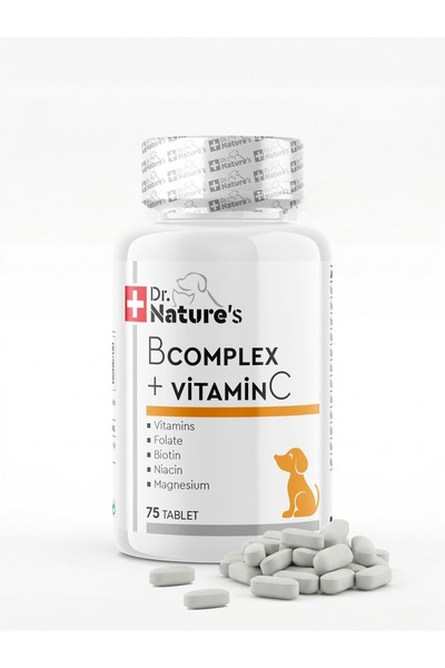 Dr. Nature's Köpekler İçin B-Complex C Vitamini -Enerji Metabolizması ve Dest...