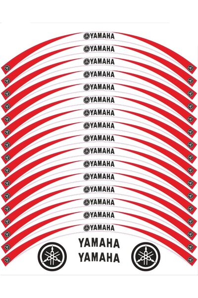 Yamaha R 25 Jant Şeridi Beyaz - Kırmızı