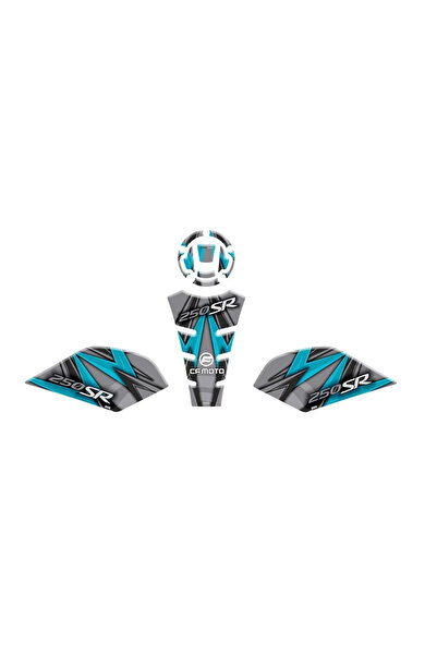 Gogo Tank Pad Set 010 Gri Mavi Siyah Cf Moto Sr 250 2020-2024