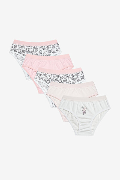 Penti Σετ 5 πολύχρωμα εσώρουχα με μοτίβο κουνελιών για κορίτσι