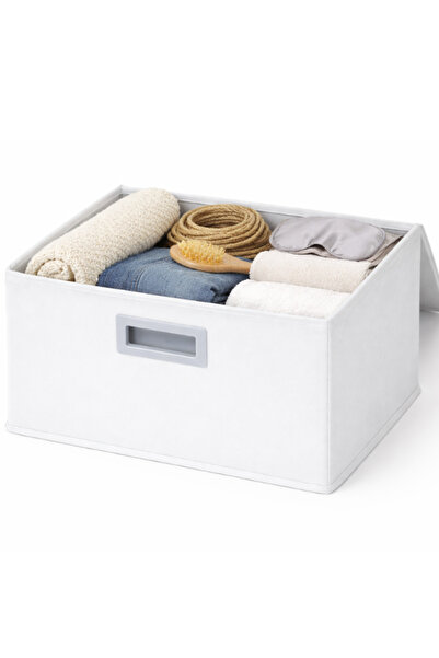 OEM Textile storage box, 35x30x20 cm - White