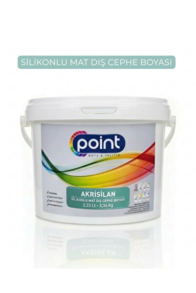 Point Boya AKRİSİLAN - Silikonlu Mat Dış Cephe Boyası (2,33 Lt - 3, 34 Kg)