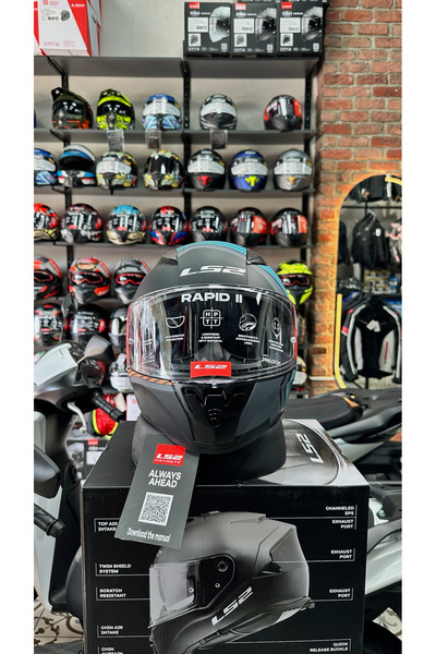 LS2 RAPID 2 EXTRA MAT GRİ-NEON TURUNCU KASK
