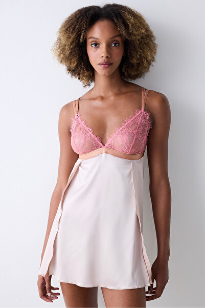 Penti Babydoll din dantela din satin