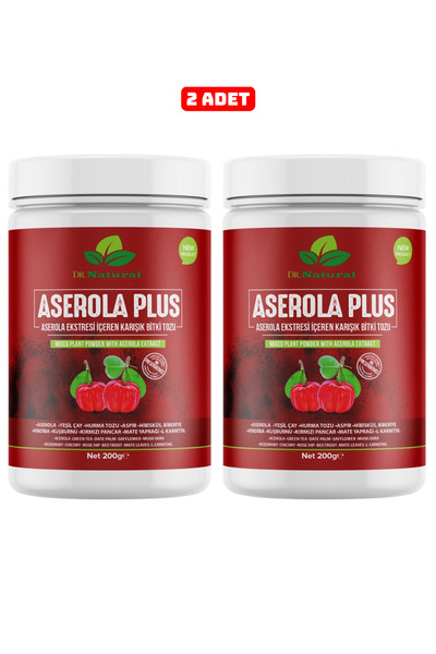 DRNATURAL 2 Adet Aserola Plus Acerola Ekstresi Içeren Karışık Bitki Tozu