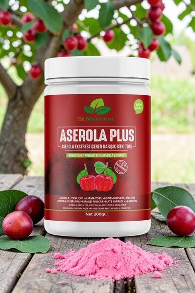 DRNATURAL Aserola Ekstresi Barbados Kirazı Içeren Karışık Bitki Tozu (ÖZEL SERİ)