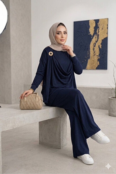 MissPul Σετ Γυναικείο με Γιακά Διπλό και Διπλό Κάτω Μέρος από Χυτό Ύφασμα