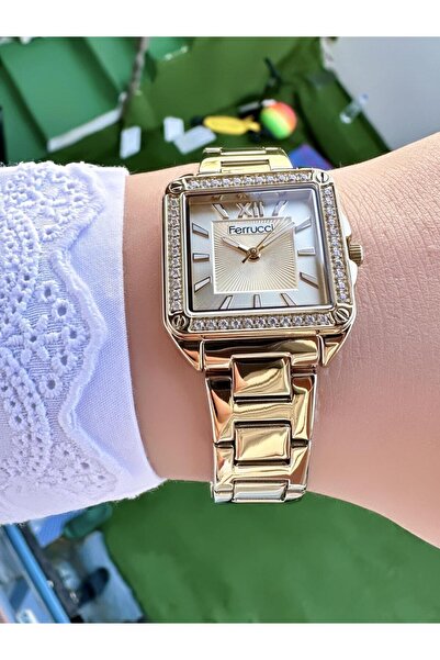 Ferrucci Square Vintage Women's Metal Cord Wrist Watch