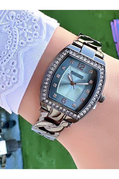 Ferrucci مستطيل حجر المرأة المعادن الحبل ساعة اليد