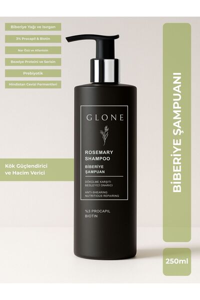 GLONE شامبو الروزماري |   250 مل |   بروكابيل وبيوتين بنسبة 3% |   مقوي لجذور...