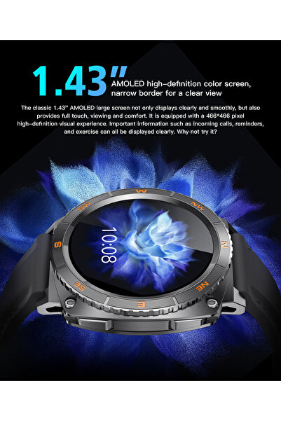 g-tab GTR6 Smart Watch with Rotating Bezel