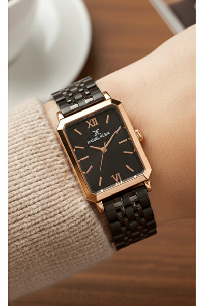 Daniel Klein Dikdörtgen Kasa Vintage Model Kadın Metal Kordon Kol Saati