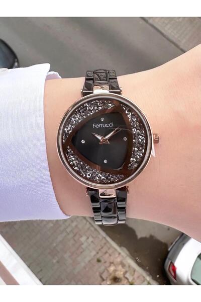 Ferrucci ساعة يد نسائية بسلك معدني