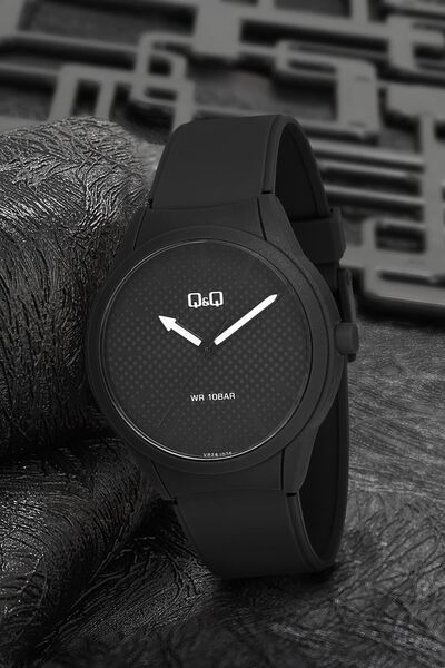 Q&Q Unisex Açık Mavi 10 Bar Su Geçirmez Hafif Silikon Kordon Spor Kol Saati