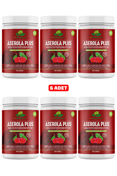 DRNATURAL 6 Adet Aserola Plus Acerola Ekstresi Içeren Karışık Bitki Tozu
