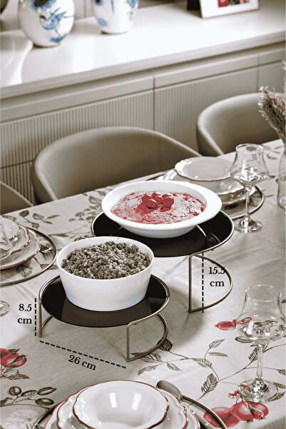 Edora Home حامل عرض معدني ذهبي كبير الحجم مكون من قطعتين، هدية للديكور والضيا...