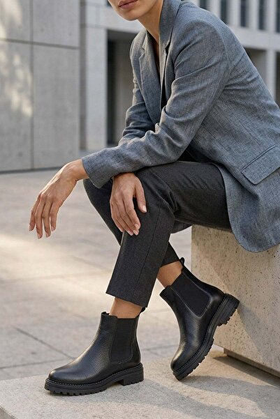 Stilbagshoes ROSALINDA WOMEN'S BOOTS WITH SIDE RUBBER DETAIL GENUINE LEATHER ...