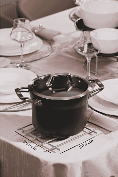 Edora Home Ματ ασημί πυρίμαχο σουβέρ για κατσαρόλες, βάση για πάγκο, ανοξείδω...