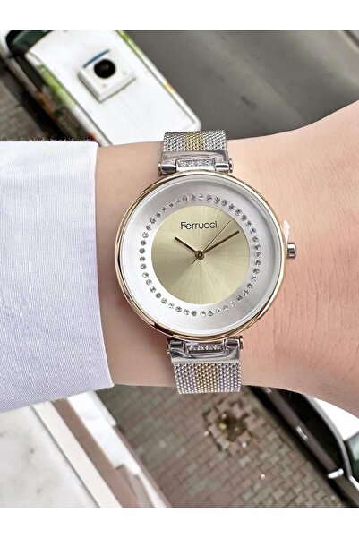 Ferrucci ساعة يد نسائية بحبل من القش