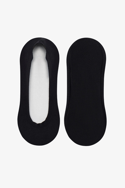 Penti Pamuklu Kaydırmaz Topuklu Siyah Dekolte Lazer Kesim Görünmez Babet Çorabı