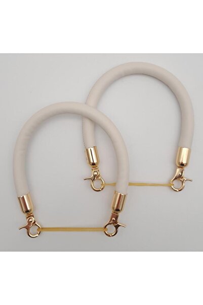 angel çanta aksesuar Διπλό κοντό κορδόνι για λαβή τσάντας σε μπεζ χρώμα με αν...