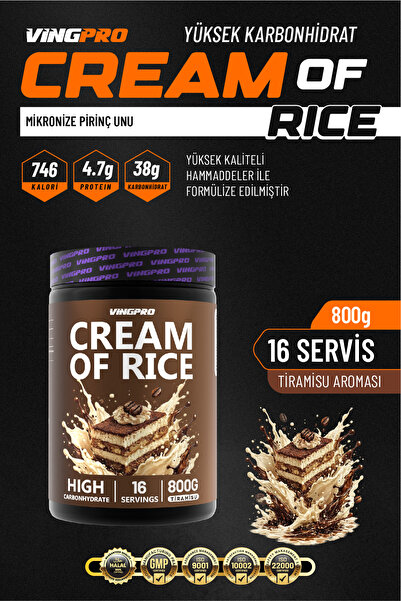 vingpro CREAM OF RİCE 800GR 16 SERVİS TİRAMİSU AROMALI