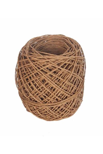 angel çanta aksesuar Σκούρο Ψάθινο Νήμα 50 γρ. Τυλιγμένο χάρτινο νήμα