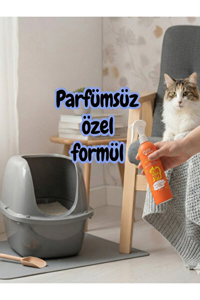 pupsjoy Kedi Kumu Koku Giderici Sprey – Nano Gümüş Parfümsüz - Doğal İçerikli - 400 ml