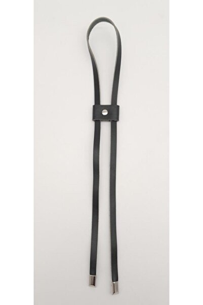 angel çanta aksesuar Μαύρο πραγματικό δέρμα με ασημί μέταλλο