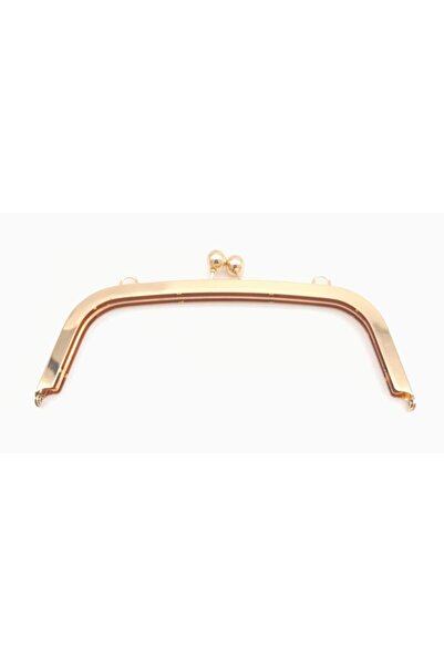 angel çanta aksesuar 21.5 Cm Light Gold Oval Köşe Çanta Klipsi Çanta Bursu