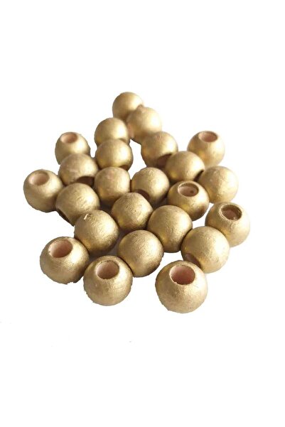 angel çanta aksesuar Ξύλινες χάντρες 20 gr χρυσό χρώμα